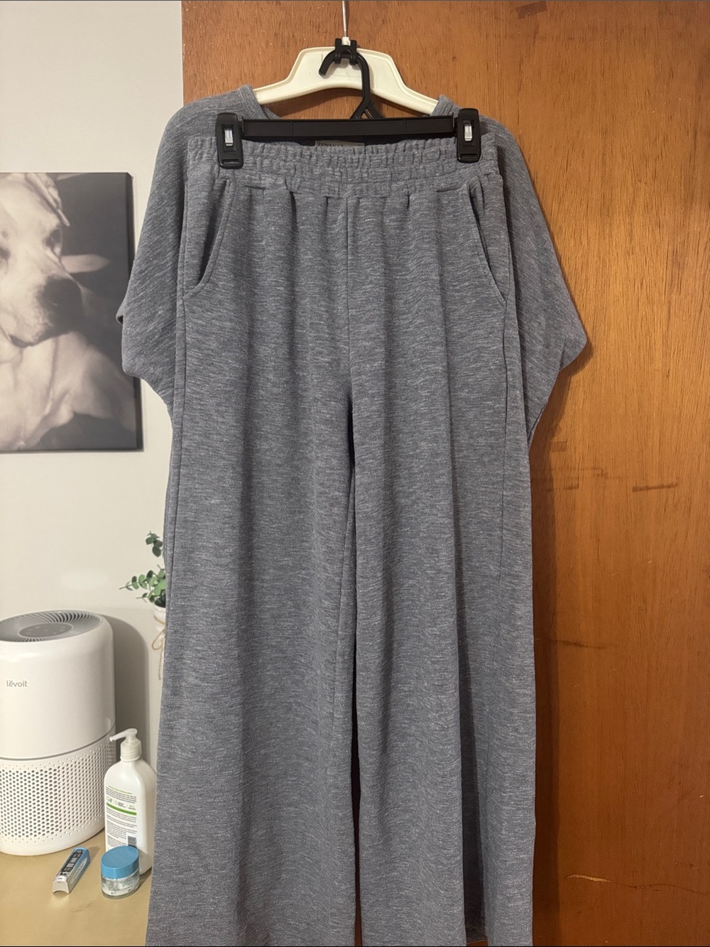 Zenana Wide-Leg Women's Pants set in Heather Gray